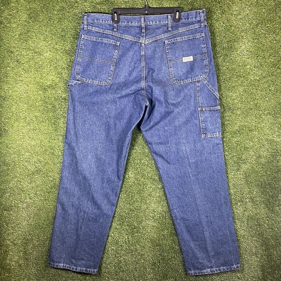 Wrangler Carpenter Jeans Mens 40x32 Relaxed Fit Workwear Utility Pants Denim - Picture 2 of 11